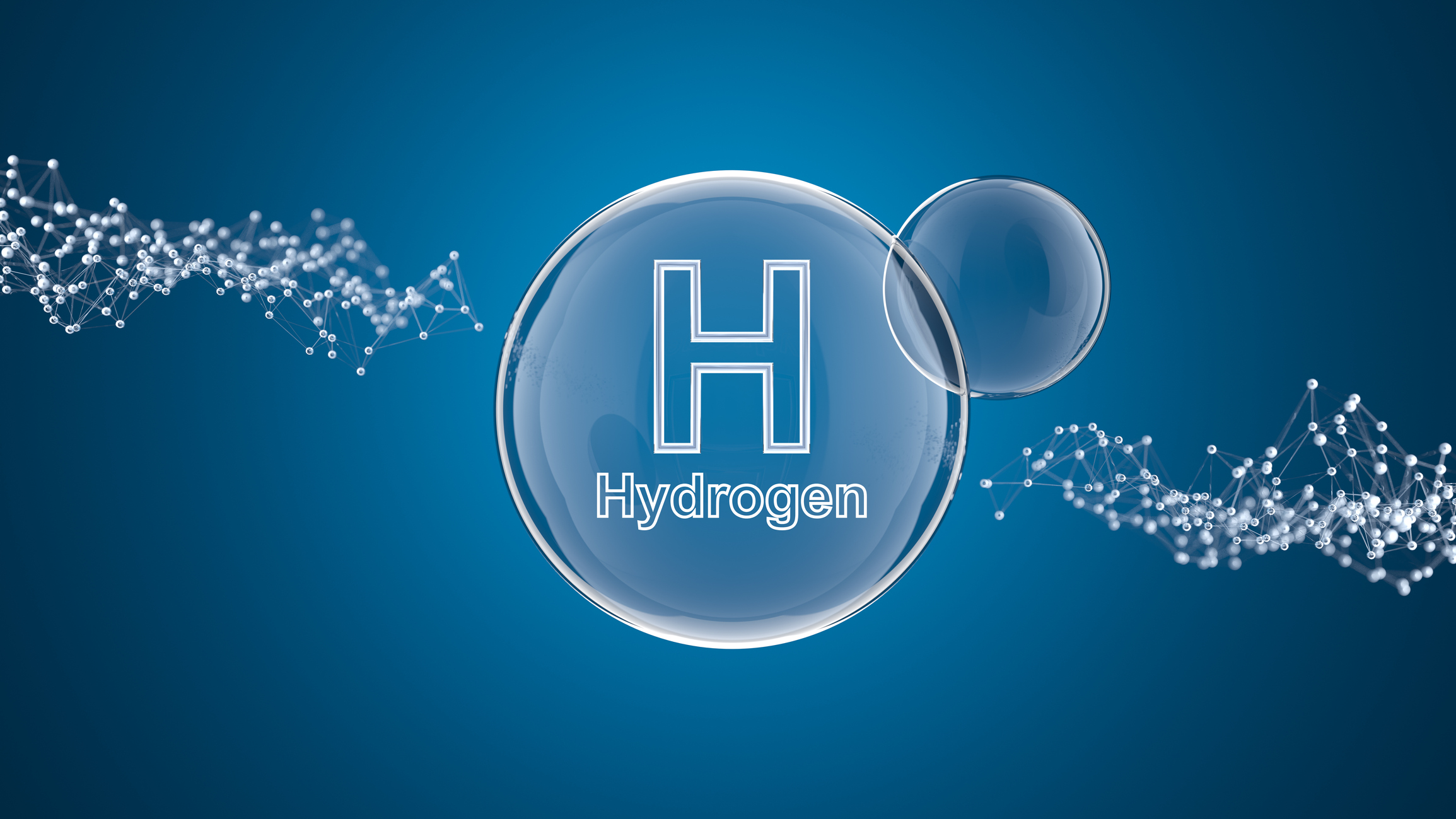 Abstract hydrogen h2 molecular structure